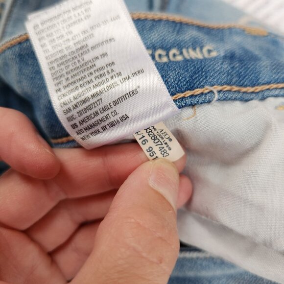 American Eagle Jegging Super Super Stretch Skinny Jeans Light Wash Women's 4 - Picture 9 of 9